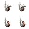 Service Caster 3 Inch 316SS Maroon Polyurethane 12mm Threaded Stem Caster Lock Brake, 2PK SS316TSTTL20S314-PPUB-MRN-M1215-2-S2 - alternate 1